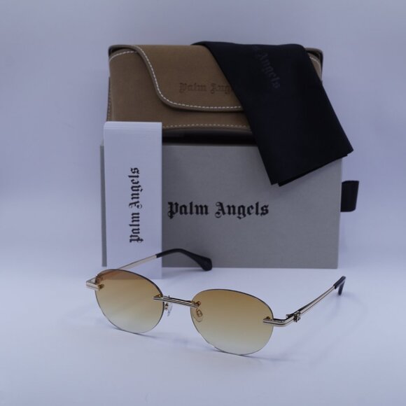 Palm Angels PERI10H CRYSTAL 7622 Oval Sunglasses - Gold/Orange Gradient - Picture 5 of 10